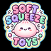 Soft Squeeze Toys Logo Black Background